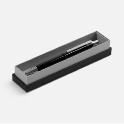 Ручка шариковая Arvent Glossy в футляре, черная для нанесения логотипа