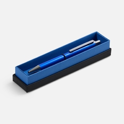 Ручка шариковая Arvent Glossy в футляре, синяя для нанесения логотипа