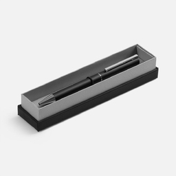Ручка шариковая Blade Soft Touch в футляре, черная для нанесения логотипа