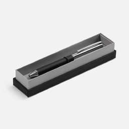 Ручка шариковая Eyeshot Soft Touch в футляре, черная для нанесения логотипа