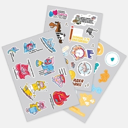 Наклейки ПВХ Sticker Pack на заказ, S для нанесения логотипа