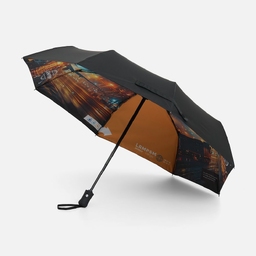 Зонт складной Monsoon с полной запечаткой купола изнутри на заказ для нанесения логотипа