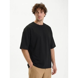 Футболка Oversize Premium 210, черная, размер S для нанесения логотипа