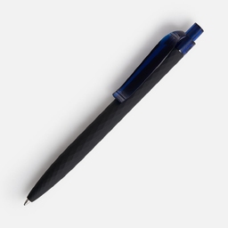 Ручка шариковая Prodir QS01 PRT-T Soft Touch, черная с синим для нанесения логотипа