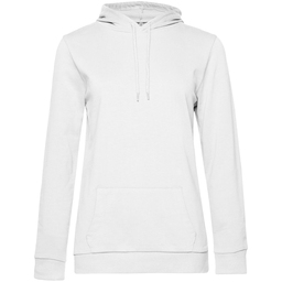 Толстовка с капюшоном женская Hoodie, белая, размер L для нанесения логотипа