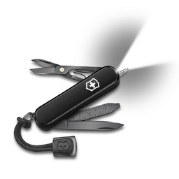 Нож-брелок VICTORINOX Signature Lite Onyx Black, 58 мм, 8 функций, чёрный