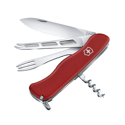 Нож перочинный VICTORINOX Cheese Master, 111 мм, 8 функций, с фиксатором лезвия, красный для нанесения логотипа