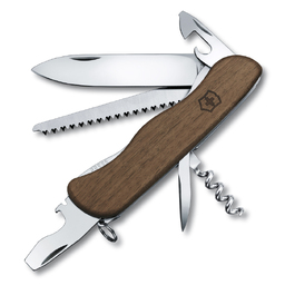 Нож перочинный VICTORINOX Forester, 111 мм, 10 функций, с фиксатором лезвия, деревянная рукоять для нанесения логотипа