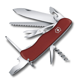 Нож перочинный VICTORINOX Outrider, 111 мм, 14 функций, с фиксатором лезвия, красный для нанесения логотипа