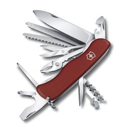 Нож перочинный VICTORINOX WorkChamp, 111 мм, 21 функция, с фиксатором лезвия, красный для нанесения логотипа