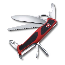 Нож перочинный VICTORINOX RangerGrip 78, 130 мм, 12 функций, с фиксатором лезвия, красный с чёрным для нанесения логотипа