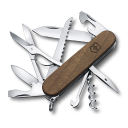 Нож перочинный VICTORINOX Huntsman, 91 мм, 13 функций, рукоять из орехового дерева для нанесения логотипа