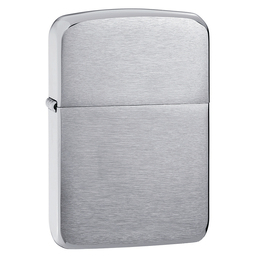 Зажигалка ZIPPO Реплика 1941 года с покрытием матовый хром | 1935 Replica™ Brushed Chrome, латунь/сталь, серебристая, 38x13x56 мм для нанесения логотипа
