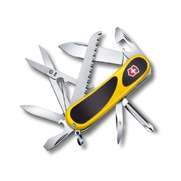 Нож перочинный VICTORINOX EvoGrip 18, 85 мм, 15 функций, жёлтый с чёрными вставками для нанесения логотипа