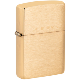Зажигалка ZIPPO классическая с покрытием матовая латунь | Classic Brushed Brass, латунь/сталь, золотистая, матовая, 38x13x57 мм для нанесения логотипа
