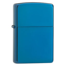 Зажигалка ZIPPO классическая с синим глянцевым покрытием | Classic High Polish Blue, латунь/сталь, синяя, глянцевая, 38x13x57 мм для нанесения логотипа