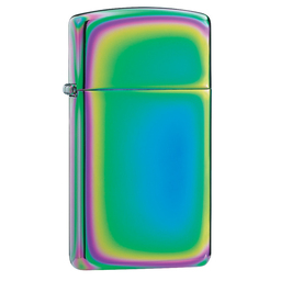 Зажигалка ZIPPO узкая с разноцветным покрытием | Slim® Multi Color, латунь/сталь, разноцветная, глянцевая, 29x10x60 мм для нанесения логотипа