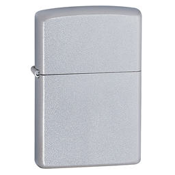 Зажигалка ZIPPO классическая с покрытием сатинированный хром | Classic Satin Chrome, латунь/сталь, серебристая, матовая, 38x13x57мм для нанесения логотипа