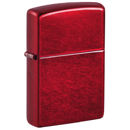 Зажигалка ZIPPO классическая с покрытием Красное карамелизированное яблоко | Candy Apple Red™, латунь/сталь, красная, глянцевая, 38x13x57 мм для нанесения логотипа