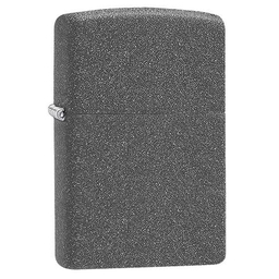 Зажигалка ZIPPO классическая с каменным покрытием | Classic Iron Stone, латунь/сталь, серая, матовая, 38x13x57 мм для нанесения логотипа