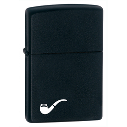 Зажигалка для трубок ZIPPO с черным матовым покрытием | Pipe Black Matte, латунь/сталь, чёрная, матовая, 36x12x56 мм для нанесения логотипа