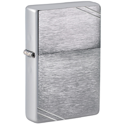 Зажигалка ZIPPO Винтаж серия 1937 года с покрытием матовый хром | Vintage™ Series 1937 Brushed Chrome, серебристая, 38x13x57 мм для нанесения логотипа