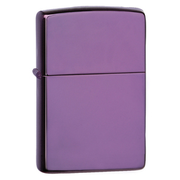 Зажигалка ZIPPO классическая с глянцевым фиолетовым покрытием | Classic High Polish Purple, латунь/сталь, фиолетовая, глянцевая, 38x13x57 мм для нанесения логотипа