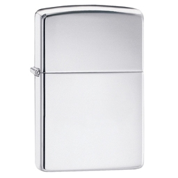 Зажигалка ZIPPO классическая с покрытием Глянцевый хром | Classic High Polish Chrome, латунь/сталь, серебристая, 38x13x57 мм для нанесения логотипа