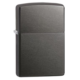 Зажигалка ZIPPO классическая с темно-серым покрытием | Classic Gray Dusk, латунь/сталь, серая, 38x13x57 мм для нанесения логотипа