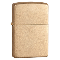Зажигалка ZIPPO Armor™ с покрытием Искусственно состаренная латунь | Tumbled Brass, латунь/сталь, золотистая, матовая, 38x13x57 мм для нанесения логотипа