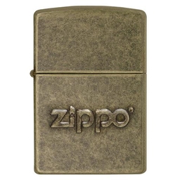 Зажигалка ZIPPO Античный штамп с покрытием античная латунь | Antique Stamp Antique Brass, латунь/сталь, золотистая, матовая, 38x13x57 мм для нанесения логотипа