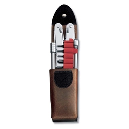 Мультитул VICTORINOX SwissTool Spirit XC Plus Ratchet, 105 мм, 38 функций, в кожаным чехле для нанесения логотипа