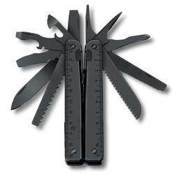 Мультитул VICTORINOX SwissTool BS, 115 мм, 286 г, 29 функций, чёрный, в нейлоновом чехле для нанесения логотипа