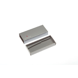 Коробка для ножей VICTORINOX 111 мм толщиной до 2 уровней, картонная, серебристая для нанесения логотипа
