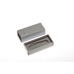 Коробка для ножей VICTORINOX 91 мм толщиной 6-7 уровней (1.6795, 1.7775.T), картонная, серебристая для нанесения логотипа