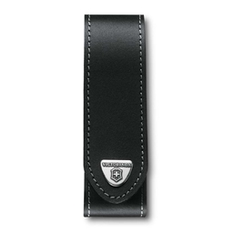 Чехол на ремень VICTORINOX для ножей RangerGrip 130 мм, на липучке, кожаный, 35x40x140 мм, чёрный для нанесения логотипа