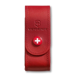 Чехол на ремень VICTORINOX для ножей 91 мм толщиной 2-4 уровня, кожаный, красный для нанесения логотипа