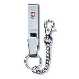 Подвеска на ремень VICTORINOX "Multiclip", с карабином, кольцом для ключей и цепочкой, металлическая для нанесения логотипа