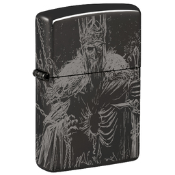 Зажигалка ZIPPO Король скелетов с черным глянцевым покрытием | Skull King High Polish Black, латунь/сталь, черная, глянцевая, 38x13x57 мм для нанесения логотипа