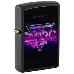 Зажигалка ZIPPO Знак с черным матовым покрытием | Sign Design Black Matte, латунь/сталь, черная, 38x13x57 мм для нанесения логотипа
