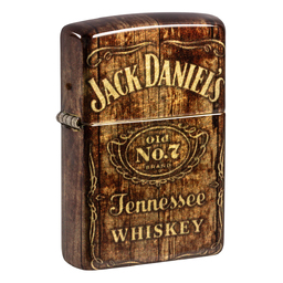Зажигалка ZIPPO Джек Дэниэлс с покрытием Искусственно состаренная латунь | Jack Daniel's 540 Tumbled Brass, латунь/сталь, разноцветная, 38x13x57 мм для нанесения логотипа
