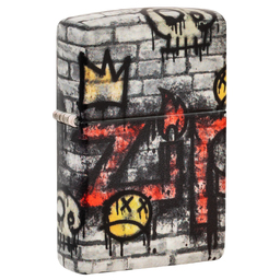 Зажигалка ZIPPO Король граффити с матовым покрытием на 540 | Graffiti King 540 Matte, латунь/сталь, разноцветная, матовая, 38x13x57 мм для нанесения логотипа