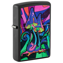 Зажигалка ZIPPO Контркультура с покрытием черный свет | Counter Culture Black Light, латунь/сталь, черная,матовая 38x13x57 мм для нанесения логотипа