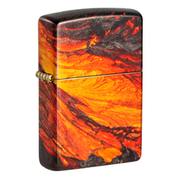Зажигалка ZIPPO Поток лавы с покрытием Искусственно состаренная латунь на 540 | Lava Flow 540 Tumbled Brass, латунь/сталь, оранжевая, 38x13x57 мм для нанесения логотипа