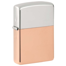 Зажигалка ZIPPO с двойным металлическим покрытием | Bimetal, медь/латунь/сталь, медная, 38x13x57 мм для нанесения логотипа