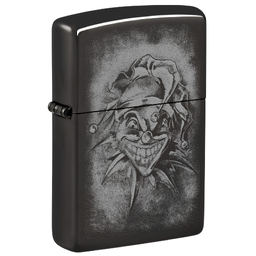 Зажигалка ZIPPO Клоун с черным глянцевым покрытием | Clown High Polish Black, латунь/сталь, черная, глянцевая, 38x13x57 мм для нанесения логотипа