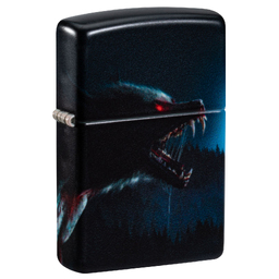 Зажигалка ZIPPO Оборотень с матовым покрытием на 540 | Horror Wolf 540 Matte, латунь/сталь, черная, 38x13x57 мм для нанесения логотипа