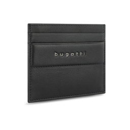 Портмоне для кредитных карт BUGATTI НОМ | NOME, с защитой данных RFID, черное, натуральная воловья кожа, 10,2х0,3х8,2 см для нанесения логотипа