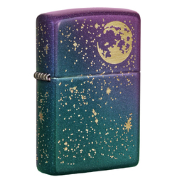 Зажигалка ZIPPO Звездное небо с зелено-фиолетовым покрытием | Starry Sky Iridescent, латунь/сталь, фиолетовая, матовая, 38x13x57 мм для нанесения логотипа
