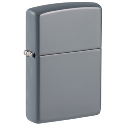 Зажигалка ZIPPO классическая со светло-серым покрытием | Classic Flat Grey, латунь/сталь, серая, глянцевая, 38x13x57 мм для нанесения логотипа